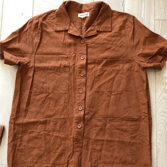 Tradlands Finn Linen Tencel Jumpsuit in Clay Size M - Picture 5 of 12